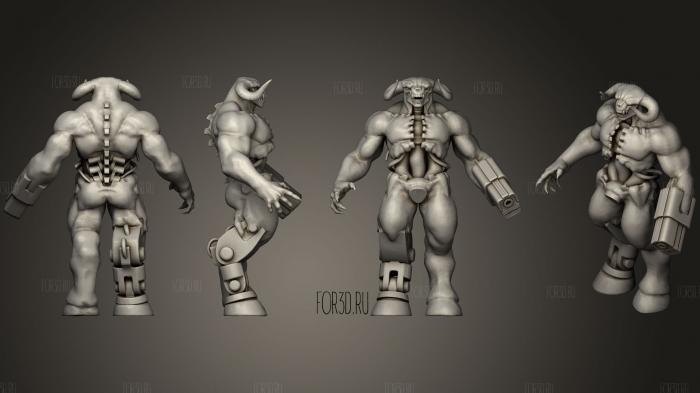 Cyberdemon 3d stl for CNC